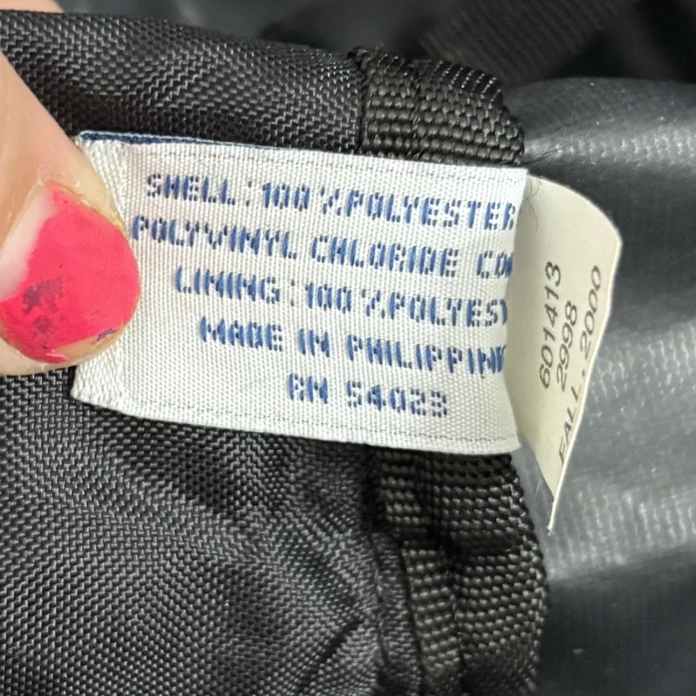 Vtg Y2K Old Navy Gym Duffle Bag Black Travel Pockets Utility 2000 - See